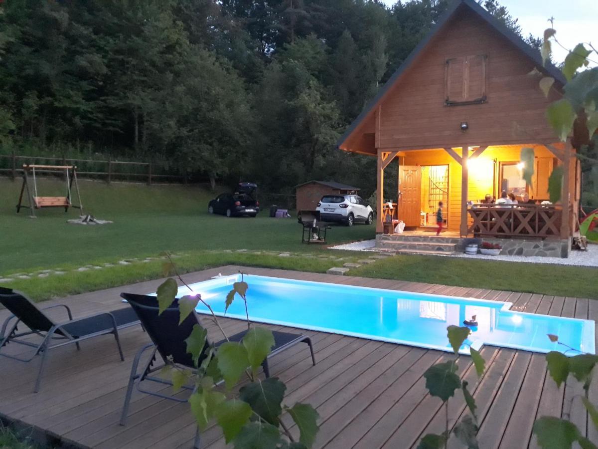 Domek Skowronek Z Basenem Lesko Exteriör bild